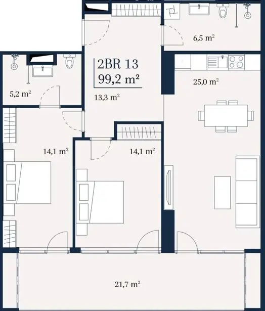 4-pok. mieszkanie 116 m², Rustaveli District