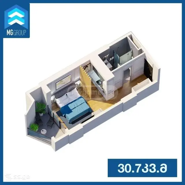 1-pok. mieszkanie 31 m², Airport District — zdjęcie 2 z 2