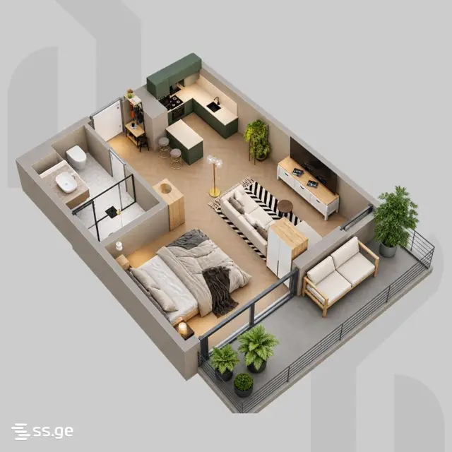 1-pok. mieszkanie 33 m², Airport District — zdjęcie 2 z 4